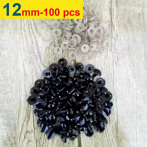 100pcs 8/10/12/14mm Plastic Safety Eyes For Toys Diy Mix Size Crochet Animal Eye For Doll toys amigurumi Accessories - Image 14