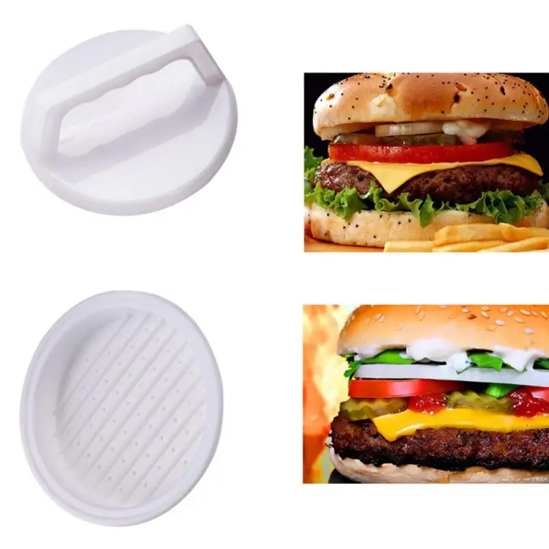 Burger Press Patty Maker Mold Meat Hamburger Maker Hamburger Press Round Shape Non-Stick Chef Cutlets Hamburger Meat Beef Grill