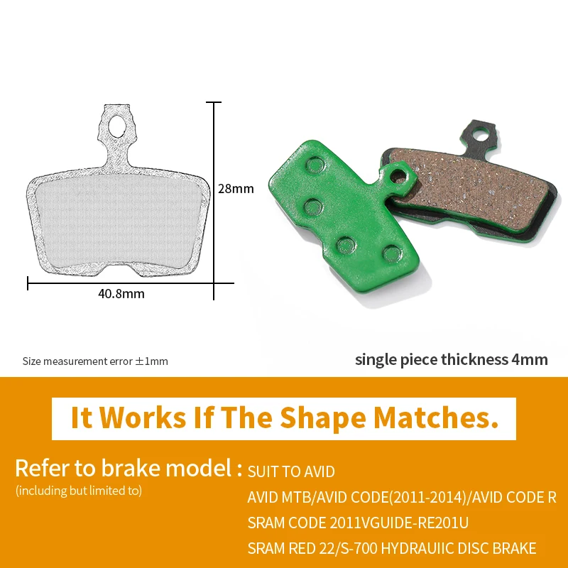 2 pares cerâmica pastilhas de freio de bicicleta para avid código r ou para sram código r freio a disco hidráulico