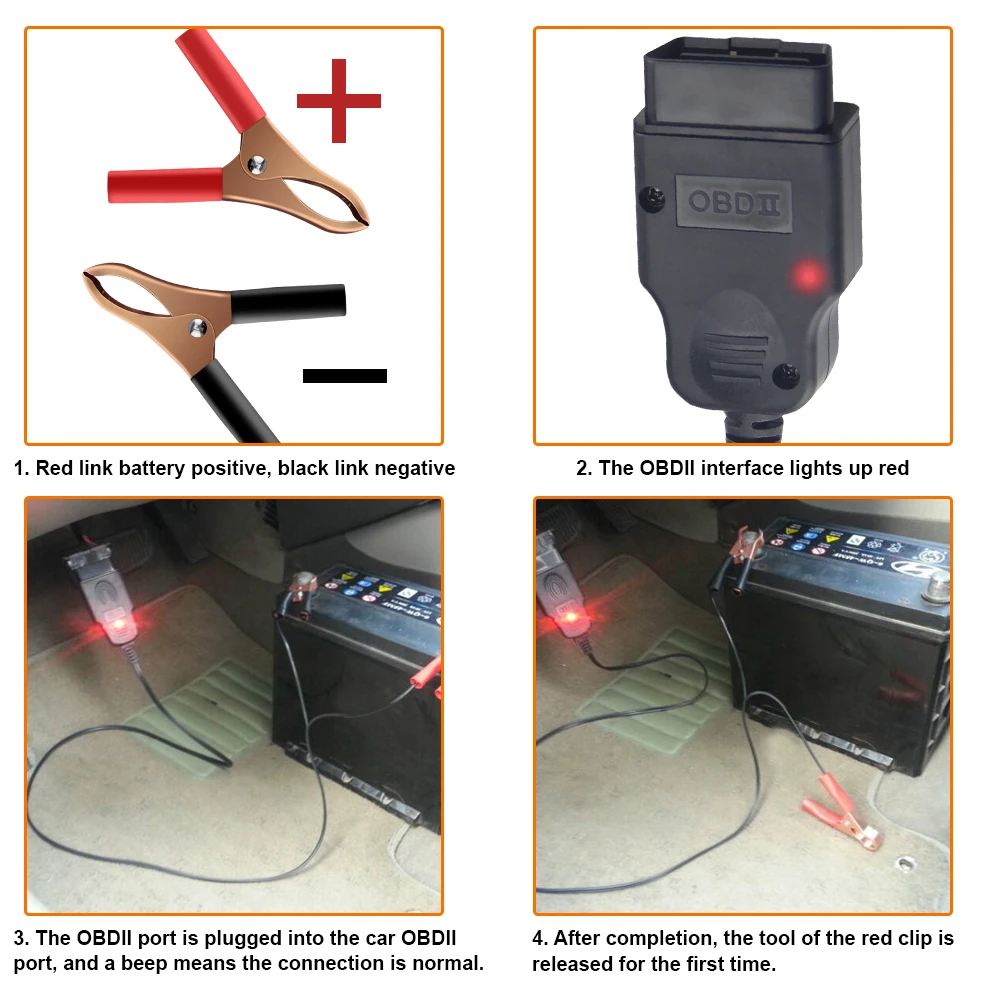 OBD2 Automotive Battery Replacement Tool Universal Car ECU Computer Memory Saver Auto Emergency Power Cord