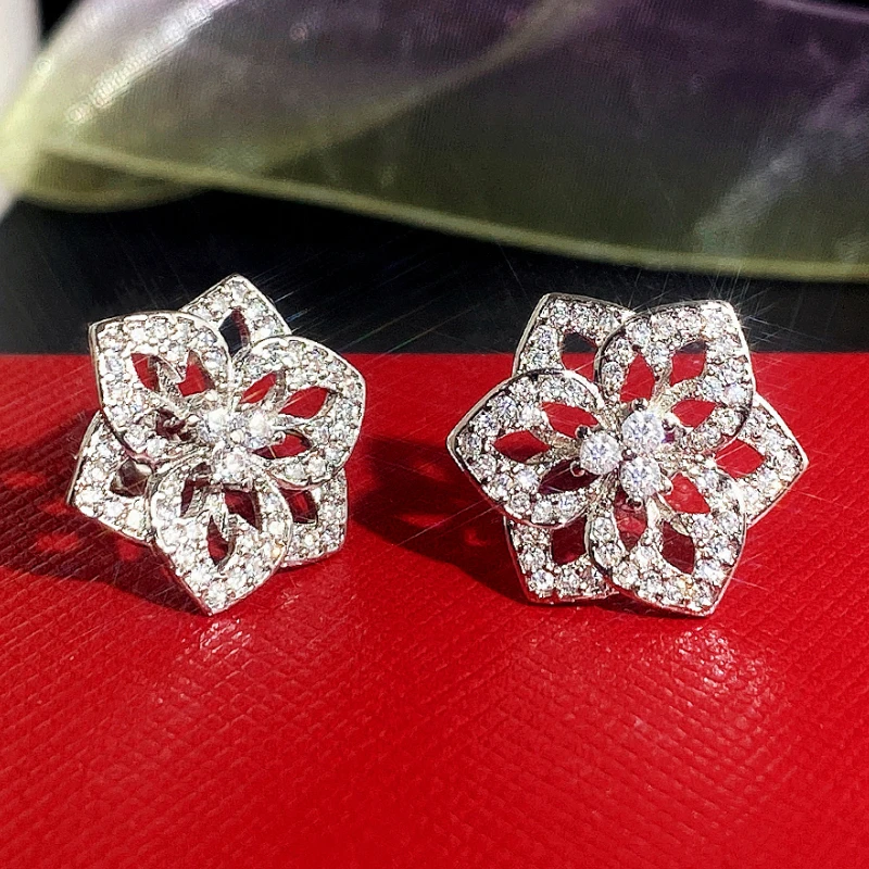 

Женские серьги-гвоздики с фианитами CAOSHI, изящные свадебные украшения в эстетическом стиле