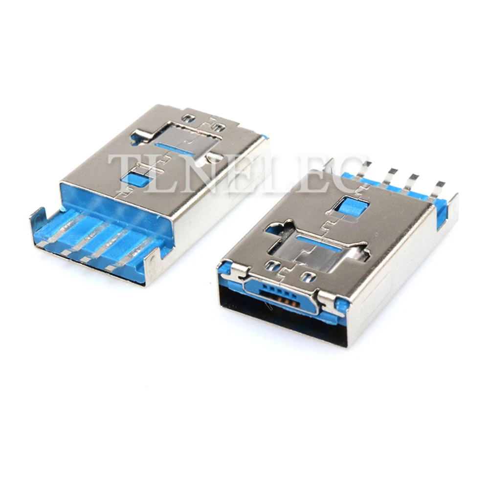 5 pces usb 2.0 tipo um cabo de dados conector de carregamento interface 90 graus 180 graus fêmea masculino solda soquete