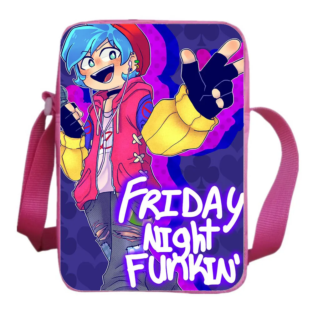 Friday Night Funkin School Bag Backpack Casual Crossbody Bag Unisex Shoulder Bag Diagonal Small Backpack Light Mini Phone Bag