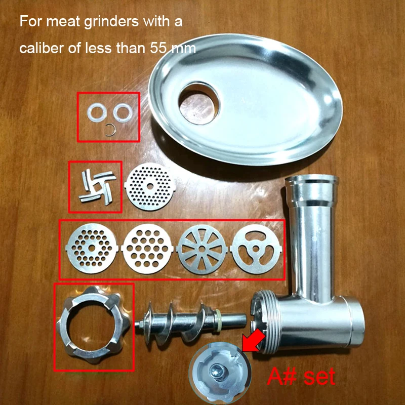 Meat Grinder 7-shaped tube Screw blades Mincer Auger for 55mm Diameter Meat Grinder Plate Knife food tray 7 type pipe parts