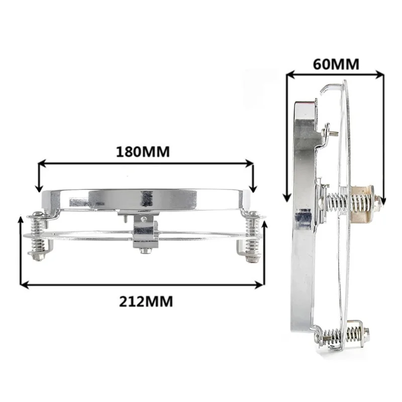 Soporte de montaje de anillo de faro redondo LED, de 7 pulgadas abrazadera de montaje, cromado, para Harley Davidson, Jeep Wrangler JK TJ faro de soporte faro de soporte soporte de faro harley soporte para faro anillo