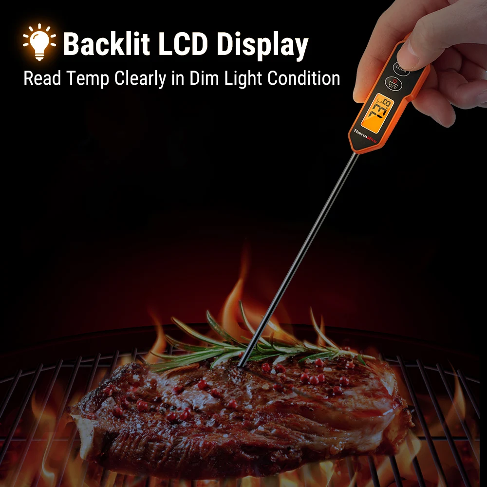 ThermoPro TP01H Digital BBQ Thermometer Backlight LCD Display Kitchen Cooking Oven Meat Thermometer Instant Reading