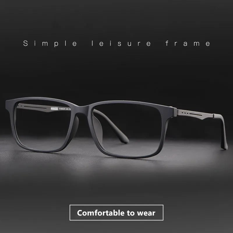 Pure Titanium Glasses Frame Myopia Glasses Male Light Comfortable Frame Black Large Full Frame Optical Glass Female Eyeglass