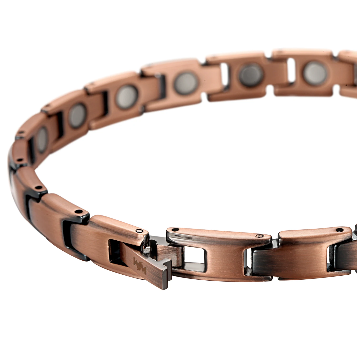 Welmag  Copper Bracelets for Women Therapy Health Row Magnet Bracelet Hand Link Chain Bio Energy Health Magnetic Bracelet