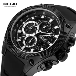 MEGIR Army Quartz Watches Men Top Brand Luxury Chronograph Watch Man Waterproof Sports Wristwatch Relogio Masculino Clock 2127