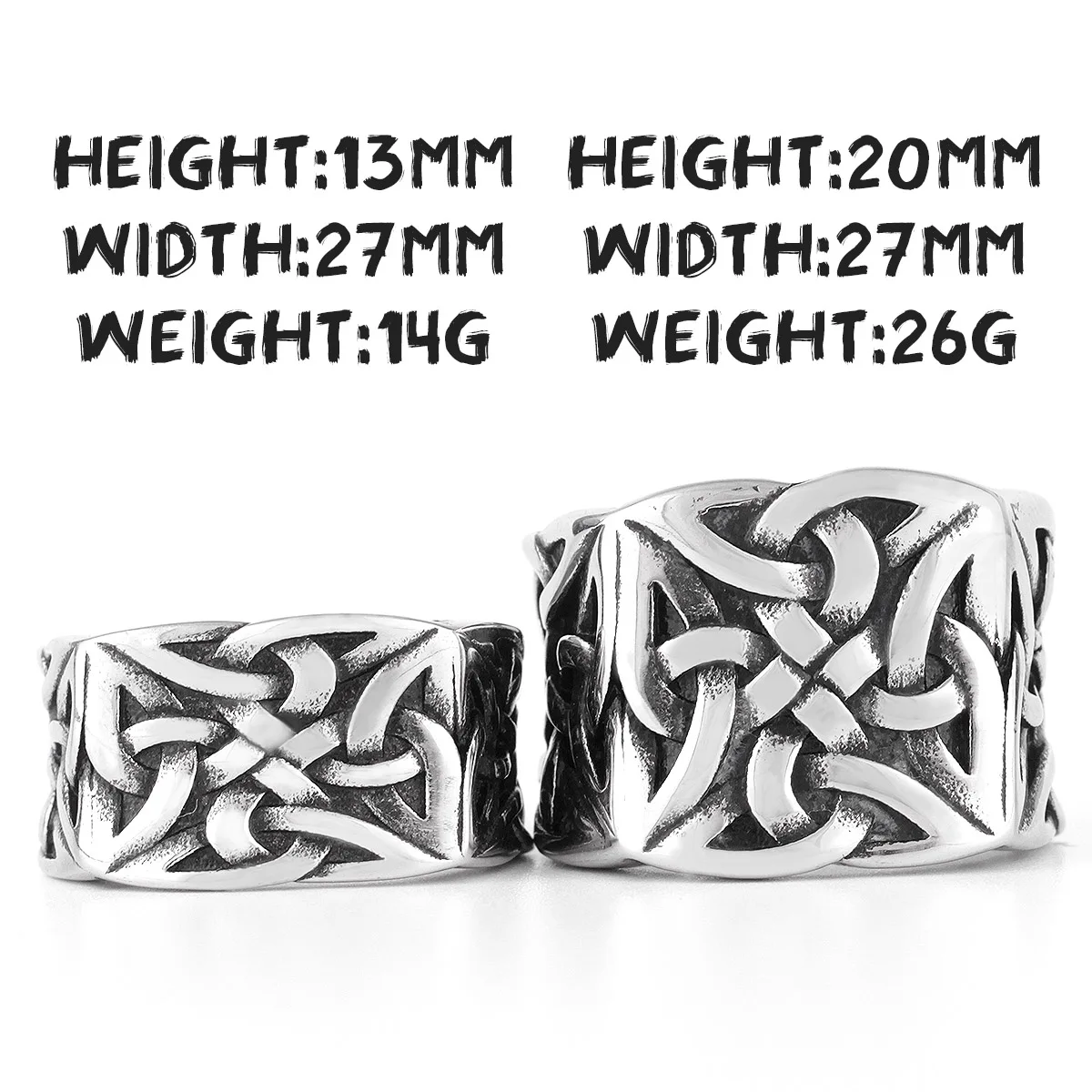 Retro Viking Knot Stainless Steel Mens Rings Punk Simple For Lovers Couple Boyfriend Biker Jewelry Creativity Gift Wholesale