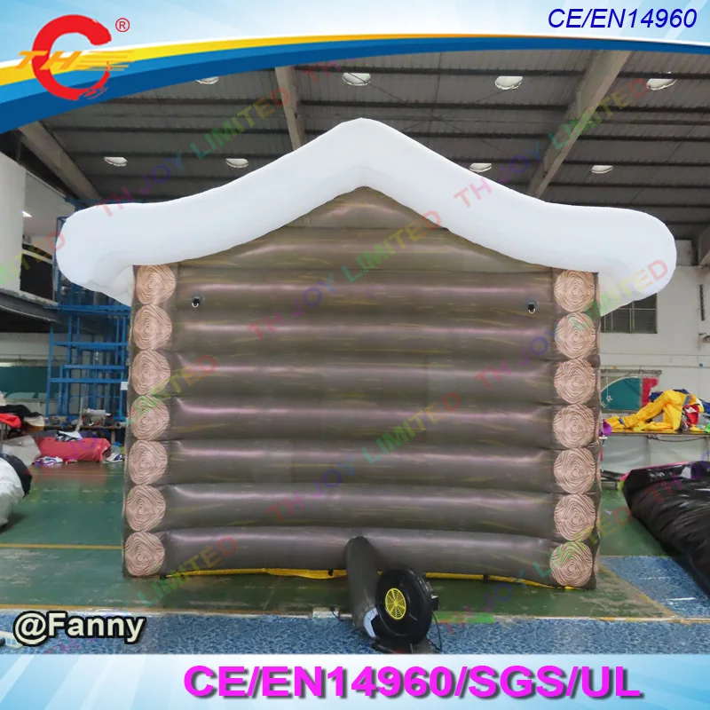 Casa inflable de decoración navideña, carpa inflable gigante de Papá Noel de 5x5m, con envío aéreo a puerta