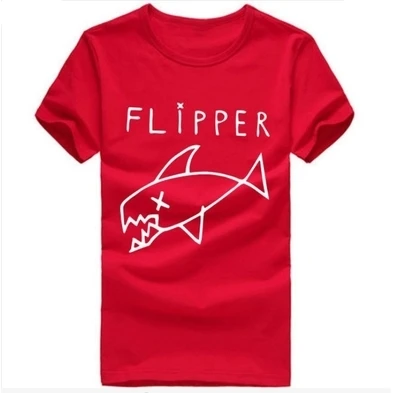 Flipper Fish Rock Music Band T Shirts Men 100% Cotton O Neck Tshirt Man T-Shirts Casual Mens Tees Tops Drop Shipping