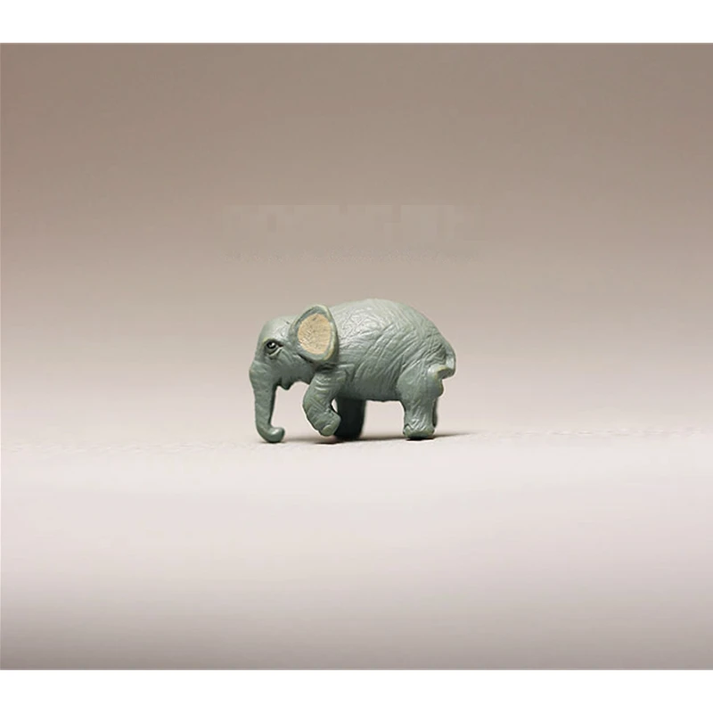 Simulation animal miniature version of super small gray elephant miniature ornaments home decorations