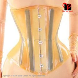 Sexy Underbust Cup Rubber Corsage Top Bodice Gummi Waist Cincher Corselette Basque Latex Corsets Girdle Waspie Plus Xxxl Cy-013