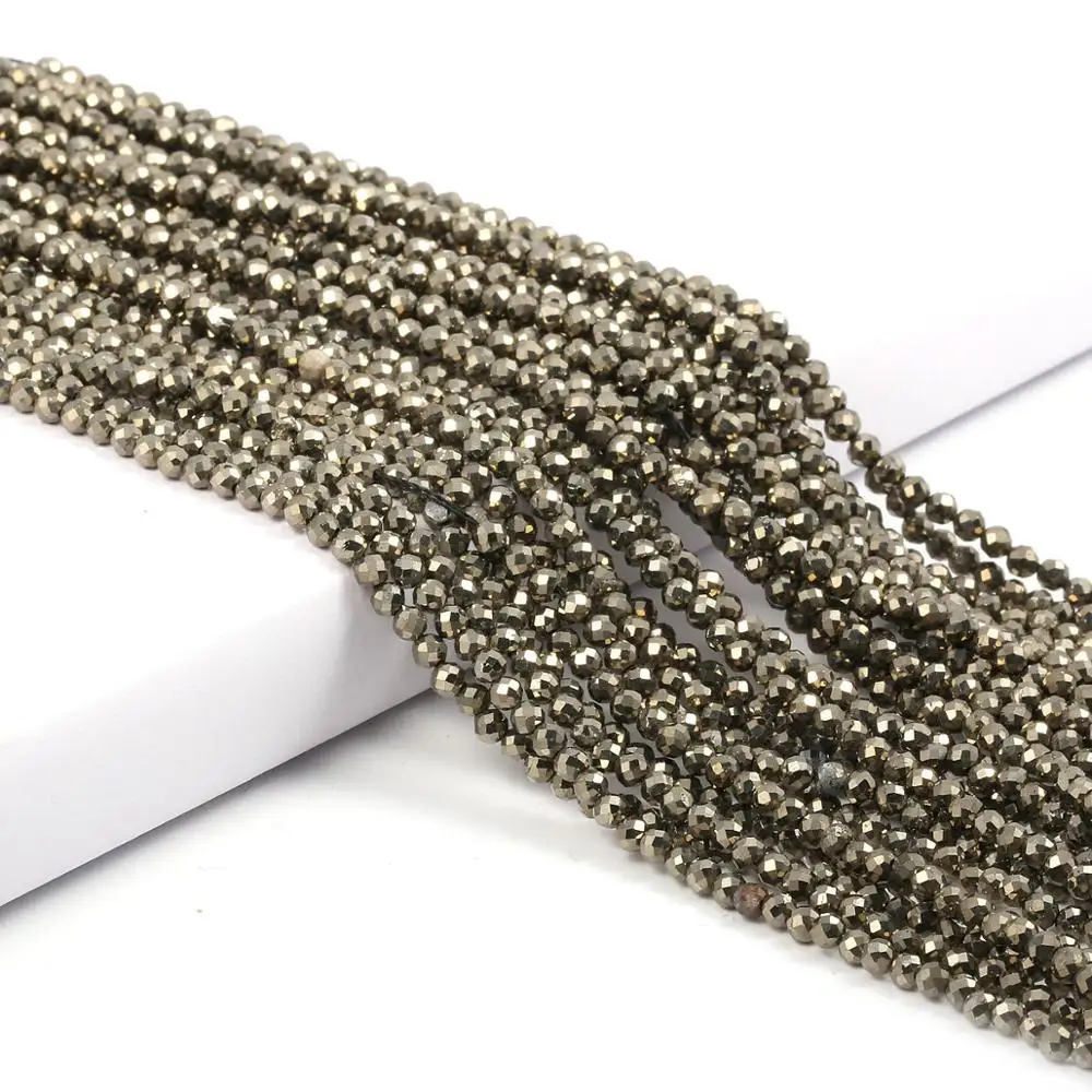Small Beads Natural Stone Beads Chalcopyrite 2 3mm Section Loose Beads for Jewelry Making Necklace DIY Bracelet Accessories
