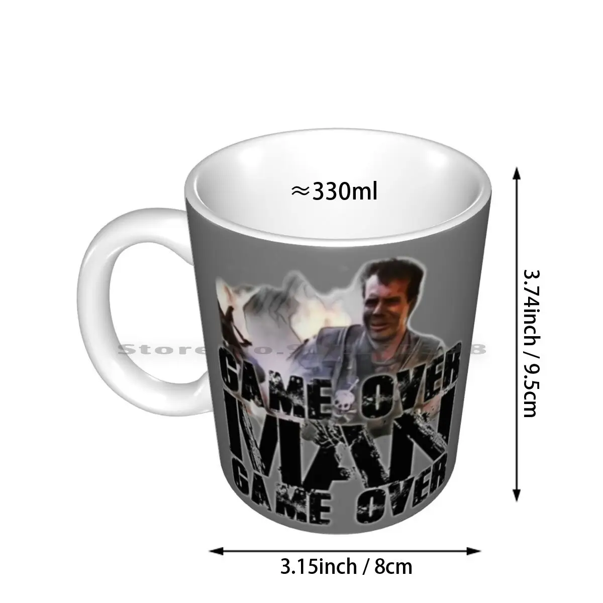 Game Over Man , Game Over Ceramic Mugs Coffee Cups Milk Tea Mug Game Over Man Game Over Hudsom Bill Paxton Quote Classic Movie