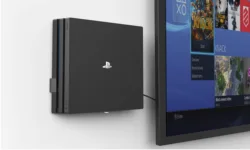 Monzlteck-Wall Mount para PS4 Pro, Economia de Espaço, TV Perto ou Atrás, Fácil de Instalar