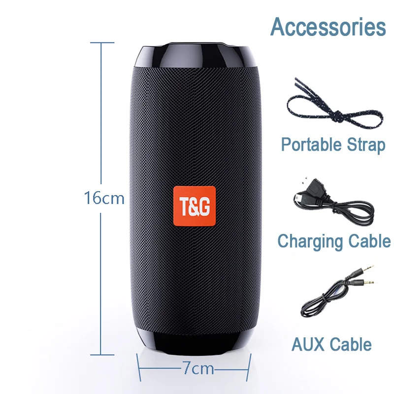 Tg117 bluetooth contralto-falante sem fio portátil sistema de som 3d estérono música surround soundbar tf/aux/usb caixa som