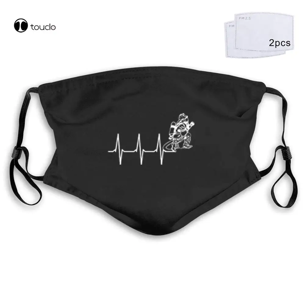 Pompiere Heart Beat Stylisches Maker maschera per il viso filtro tasca panno riutilizzabile lavabile