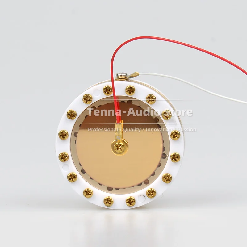 Microfono a capsula placcato in oro da 34mm di diametro cartuccia a diaframma grande da 1.33 "per il nucleo del microfono di trasmissione del condensatore di registrazione in Studio