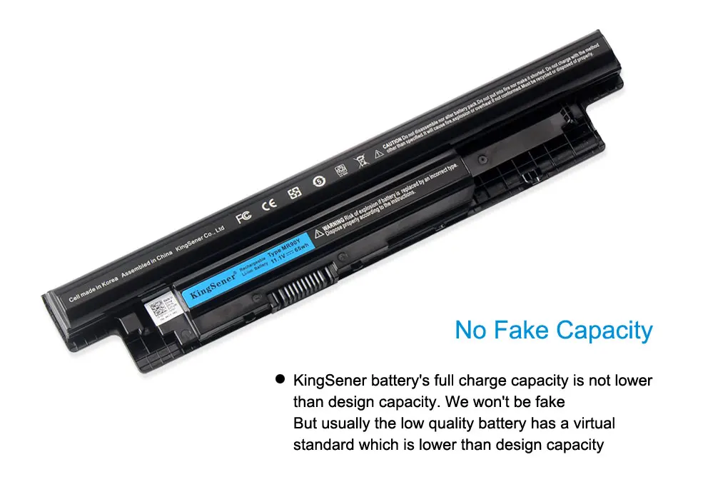 Корейский аккумулятор KingSener 6000 мАч MR90Y для DELL Inspiron 3421 3721 5421 5521 5721 3521 3437 3537 5437 5537