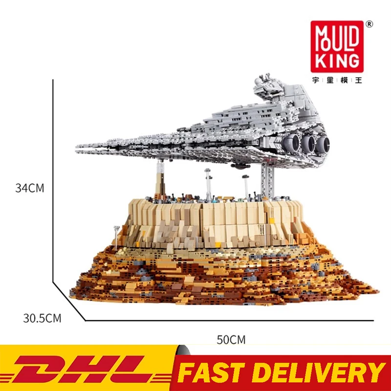 

Mould King MOC Star Plan Toys Series Destroyer Ship The Empire Over Jedha City Building Blocks Bricks Toys Kids Christmas Gifts