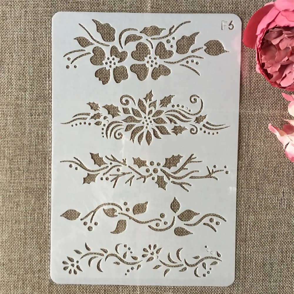 26cm Flower Leaves Line DIY Layering Stencils Wall Painting Scrapbook Coloring Embossing Album Decorative Card Template