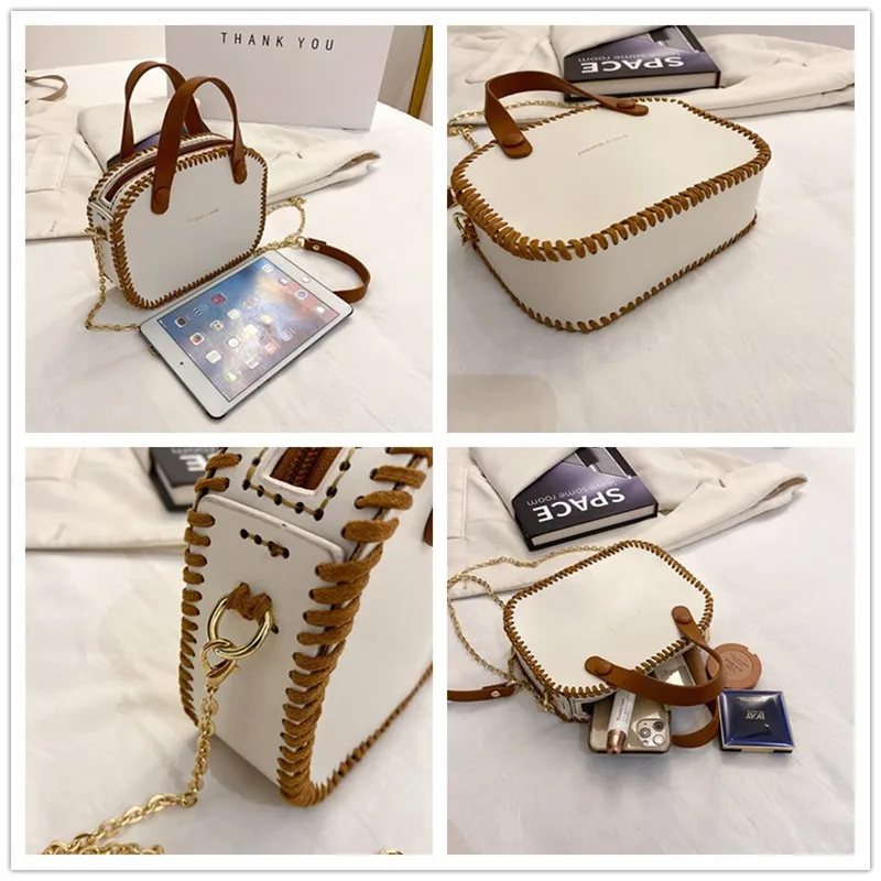 Vintage Hand Stitching Handbag DIY Sewing Handmade PU Material Set Backpack Phone Bag Accessories custom Shoulder Handbags