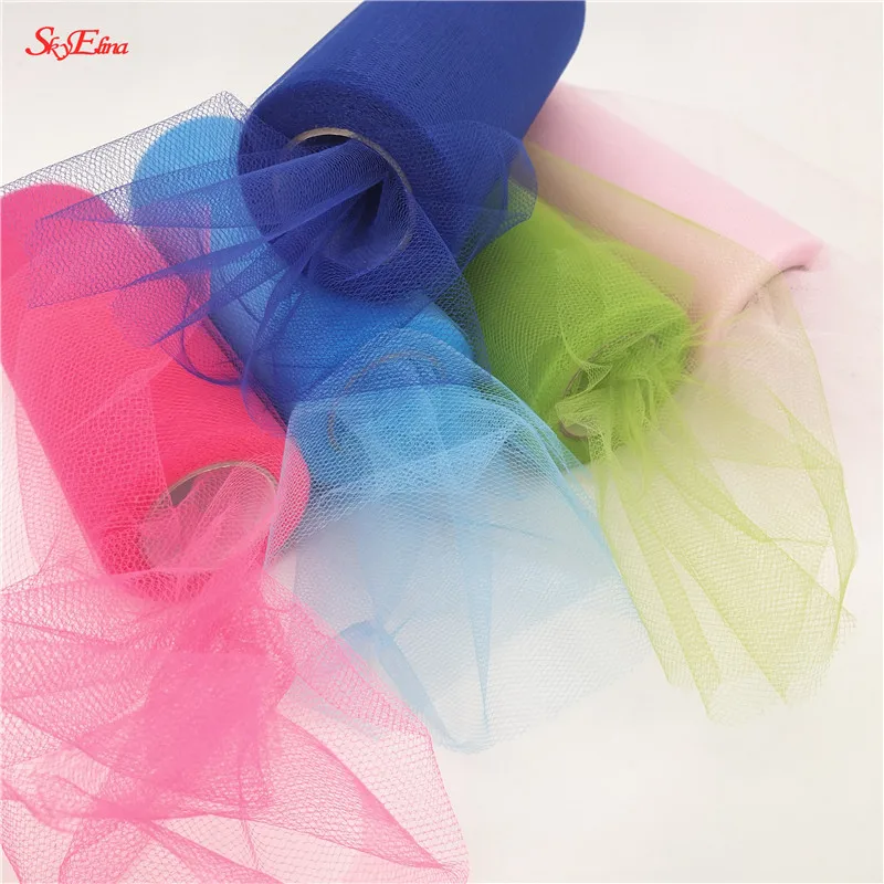 Tulle Roll 15CM *22M Roll Fabric Spool Tutu Party Birthday Gift Wrap Wedding Decoration  tulle roll Supplies 6Z