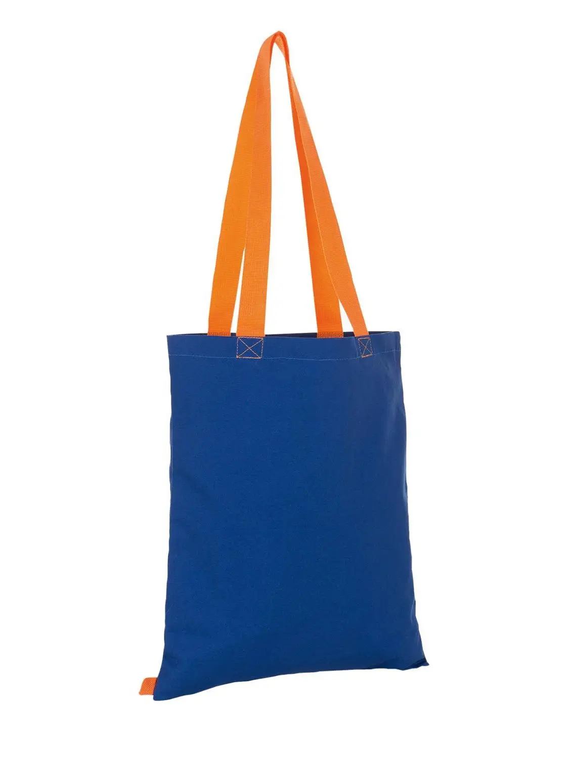 Bolsa De Compra Modelo Hamilton Color Azul / Naranja