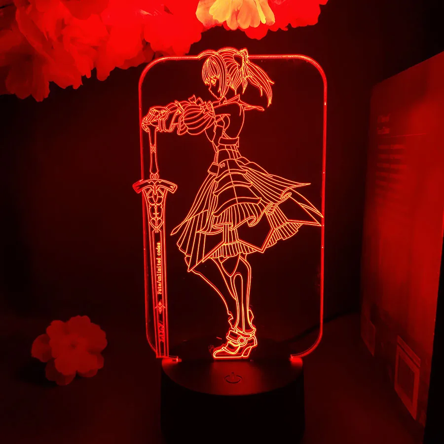

Anime Fate Grand Order Avenger Jeanne d'Arc Alter Figma Cute Action Figures Nightlight Collection Model Gifts Lamp Colorful