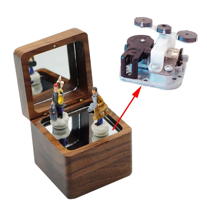 DIY Ballerina Music Box Mechanism with Three Rotating Magnets Gifts for Birthday Anniversary Chritmas