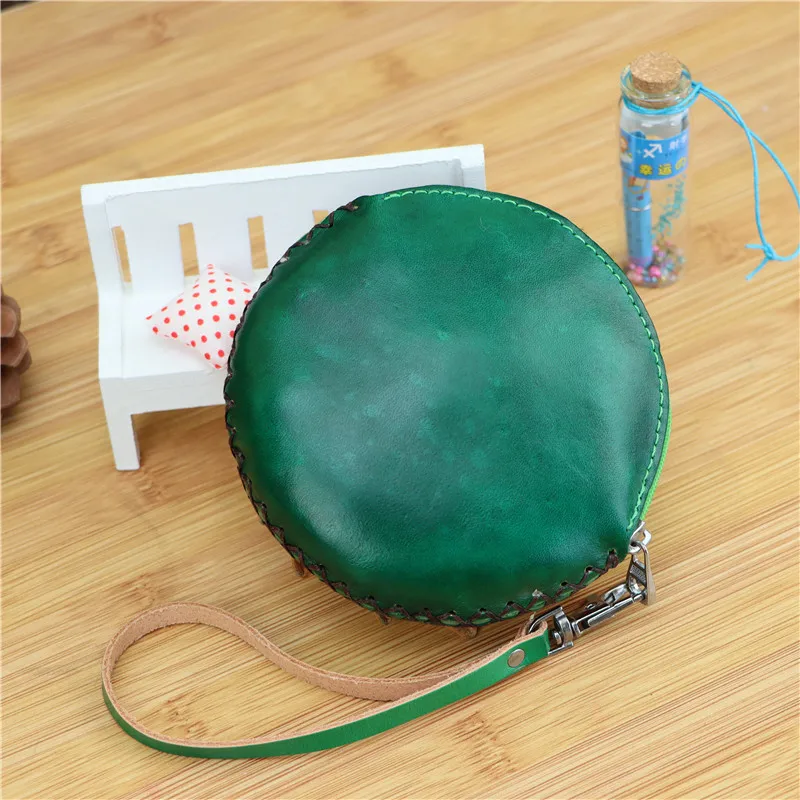 Leather small sunflower mini coin purse sun flower cowhide card bag key bag coin bag flower clutch bag children hand bag