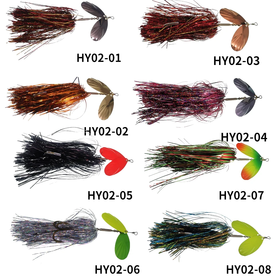 SWOLFY Buzzbait Metal Spinner Fishing Lure Rubber 22cm 45g Jig Spinner Bait Sequin Lure Jig Head Metal Spoons
