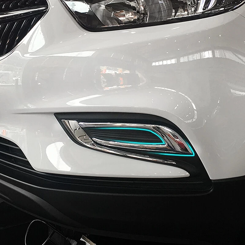 

Аксессуары для Buick Encore ABS Chrome 2016-2019, передняя и задняя противотуманная фара автомобиля, рамка, наклейка, декоративная крышка