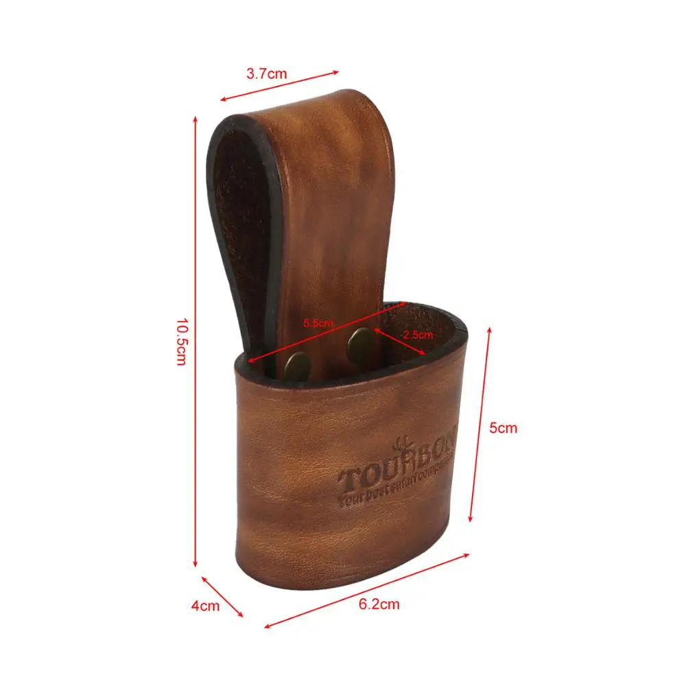 Tourbon-Funda de cuero genuino para hacha de caza, funda para hacha, martillo, llave, portador, funda para cinturón