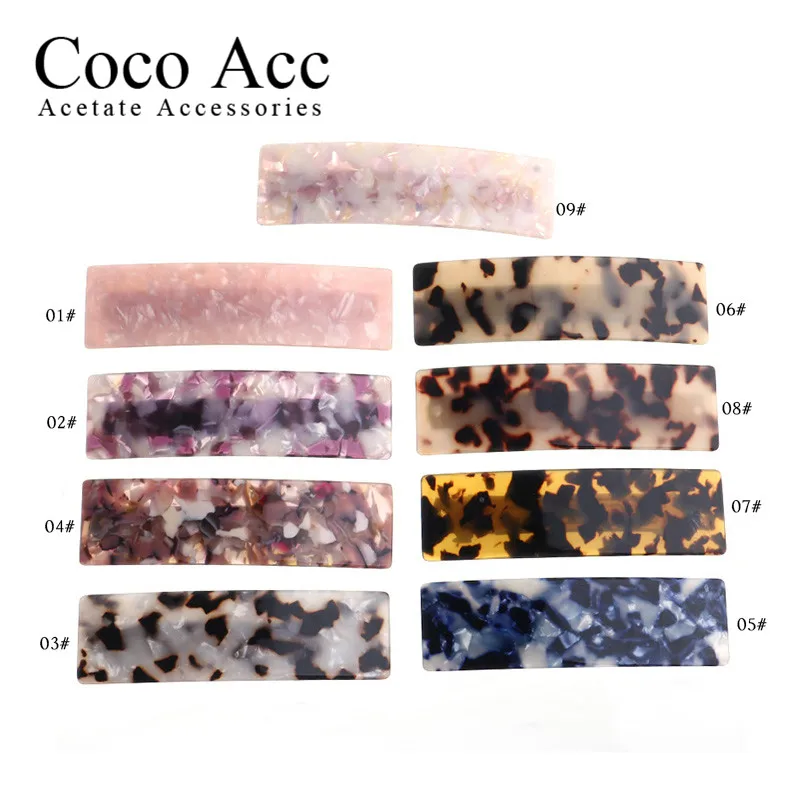 Clearance Sale = high end tortoise shell simple rectangle geometric hair barrettes clips for women girls