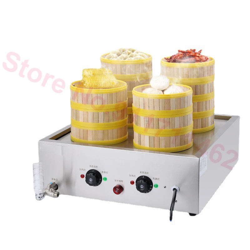 Electric Desktop Bun Steamer Pot Steaming Furnace Steamed Bun Steam Machine Four Hole Steam Furnace