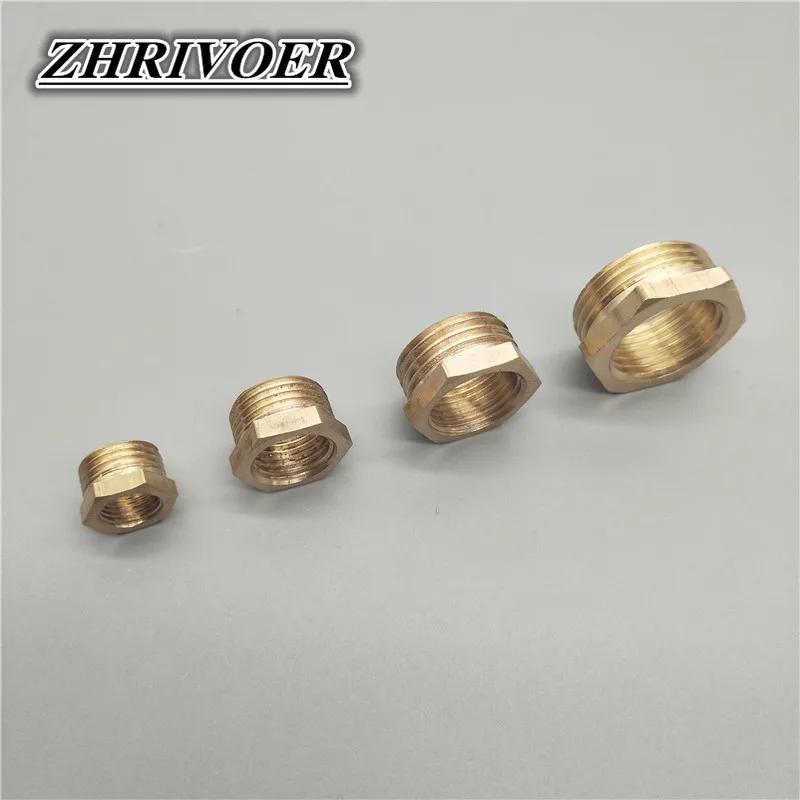 1/8 "1/4" 3/8 "1/2" 3/4 "1" 真鍮の減速おねじめねじ削減ブッシュアダプタフィッティングガスエア銅