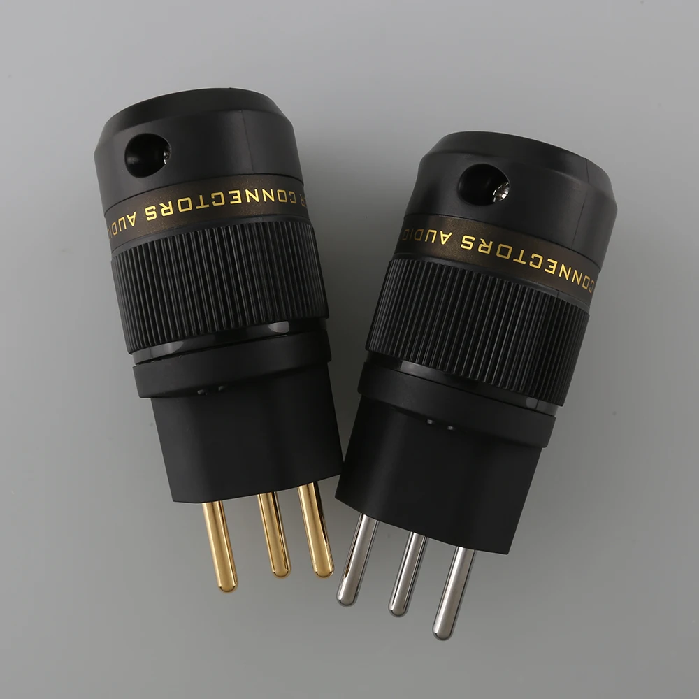 HIFI Audiocrast Swiss standard AC power plug, 10A/250V 15A/125V Audio Grade Power Connector HIFI Swiss Plug