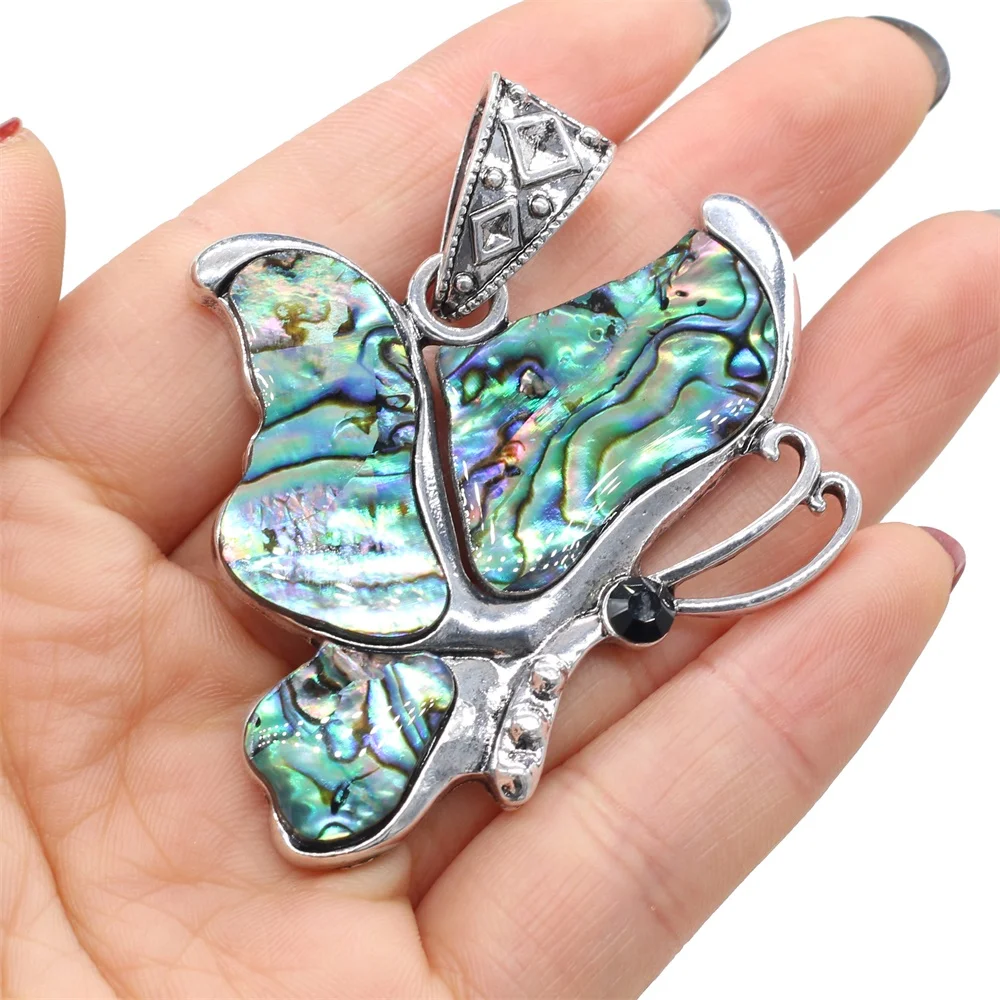 Natural Abalone Shell Brooches Pendant Cute Butterfly Brooches Pendant Charms Fit Coat Accessories Jewelry Best Gifts