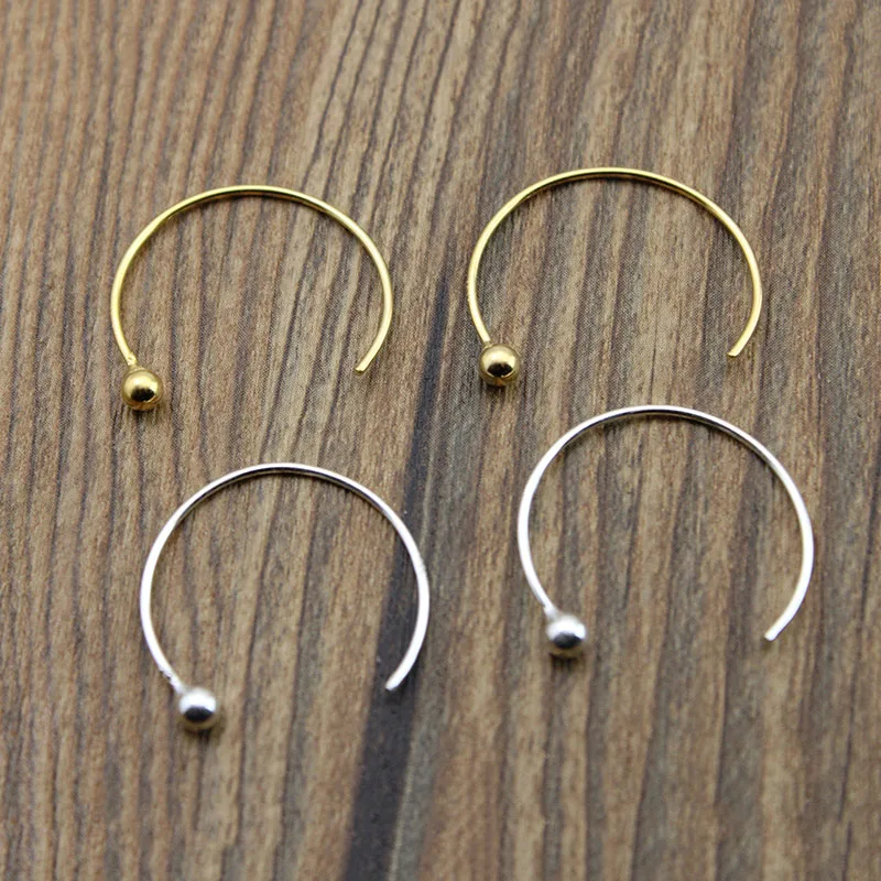 2pairs, S925 Sterling Silver Earring findings components Sterling Silver Earring Hooks, Earring Wire Clasp for Ear DIY Jewelry