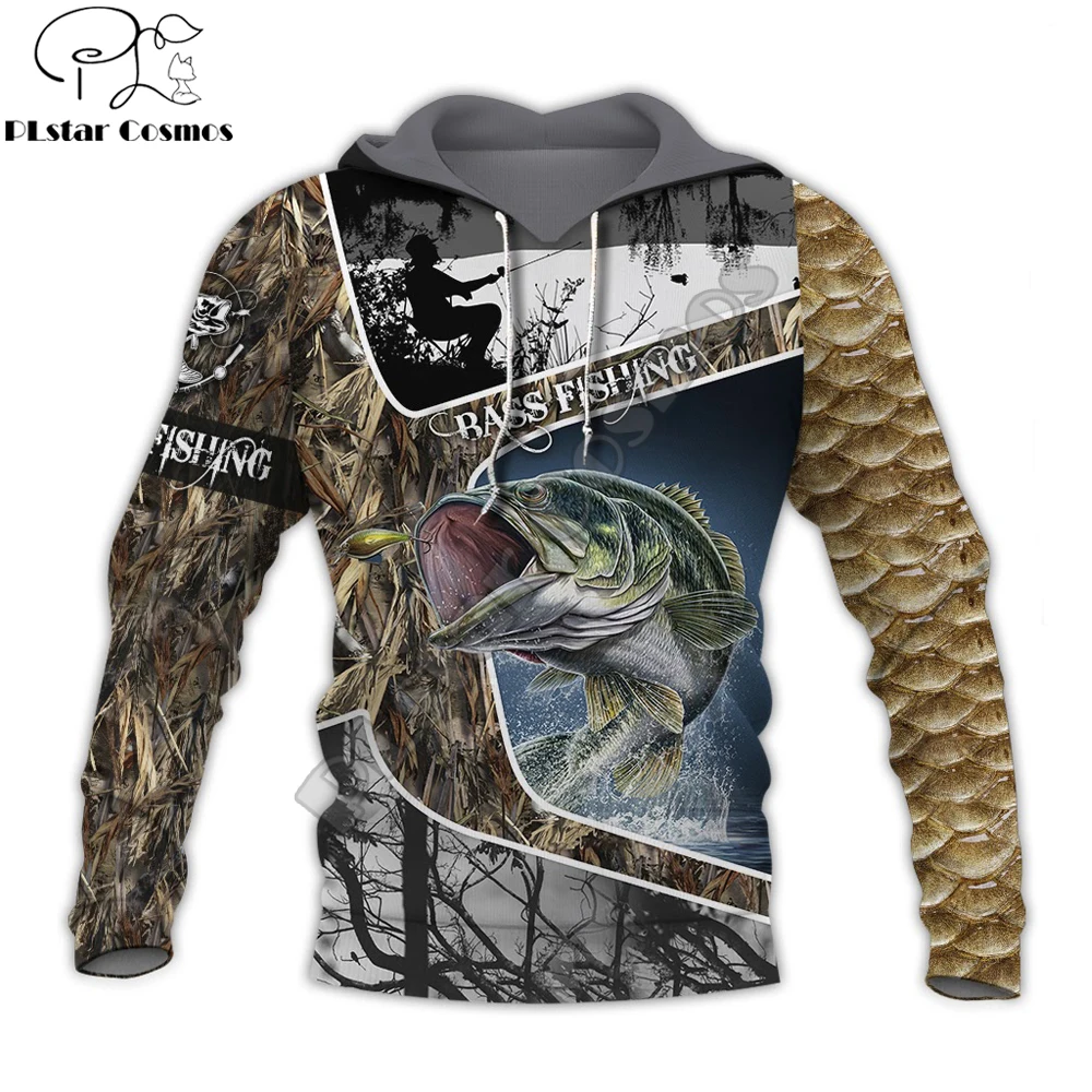 

Bass Fishing Skin Camo 3D Printing Mens Hoodie Unisex hoodies Sweatshirt Autumn Streetwear Casual Jacket Tracksuit KJ767