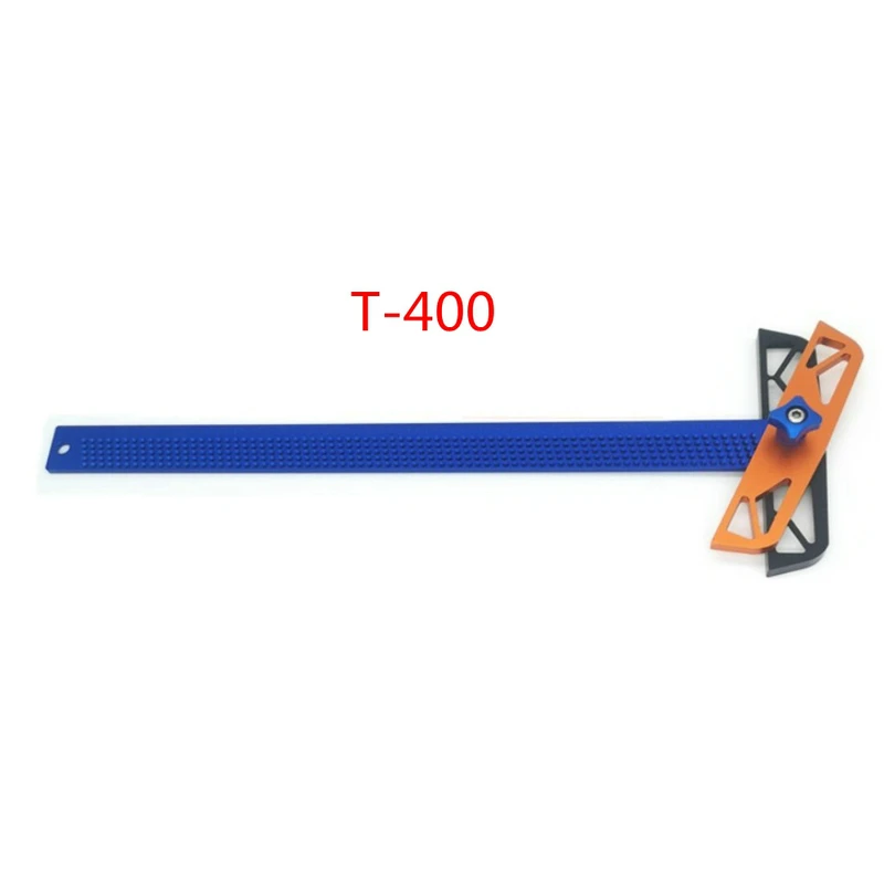 Woodworking Scribe Angle Ruler T300/T400 Aluminum T-type Ruler Hole Scribing Gauge Crossed Feet Crossed-out Measuring Tool