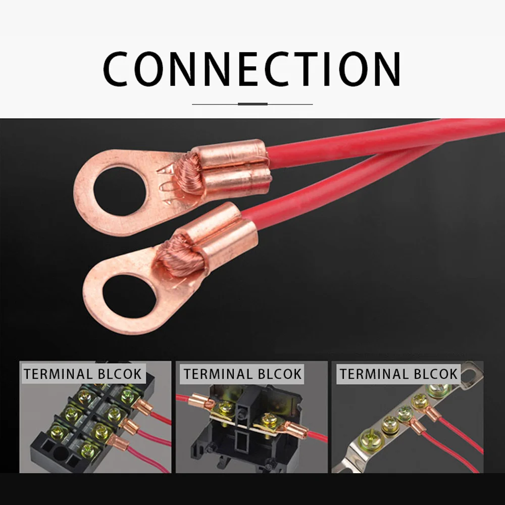 Terminal OT Series 10/20/30/40/50/60/100/150/200A Splice Wire Dia Copper O shape Circular Naked Battery Cable Connector Open Lug