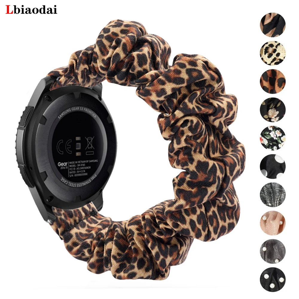 20/22mm watch strap for Samsung galaxy watch 3/active 2 band amazfit gts2/pace/bip Elastic Scrunchie bracelet huawei GT 2-2e-pro