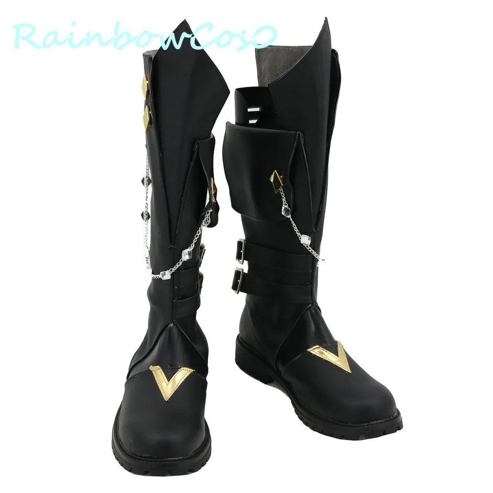 Genshin Auswirkungen Tartaglia Cosplay Schuhe Stiefel Spiel Anime Halloween RainbowCos0 W1391