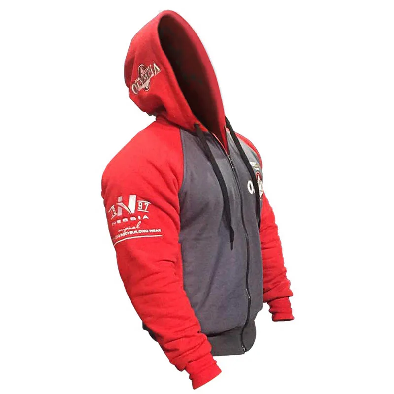 2021 OLYMPIA Mens zipper Hoodies Fashion Casual male gyms fitness Bodybuilding cotton Sweatshirt sportswear Brand top coat