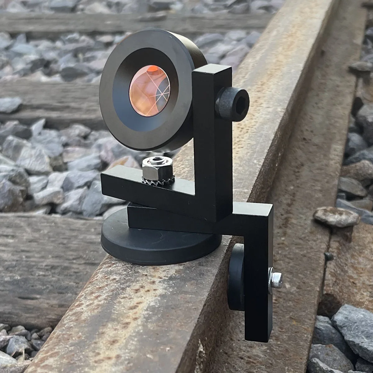 mini prism GMP104 with Magnetic L-bar base for swiss total station  railway