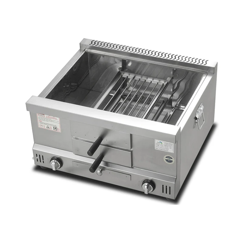 Horno de bollos de Gas de acero inoxidable, horno comercial multifunción, máquina de pinzas para carne, Control automático de temperatura, utensilios de cocina